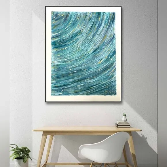 The texture Acrylic Painting 16*20 inches on Canvas Wall Art - Picture 3 of 7